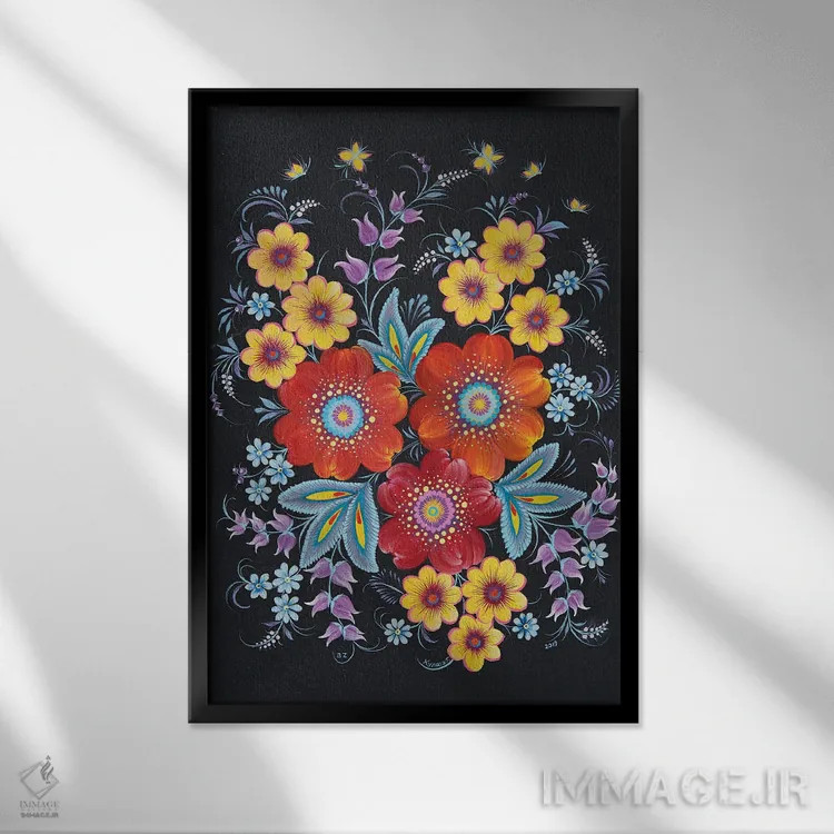 تابلو دکوراتیو زیبایی در شب اثر هالینا کولگا - نمای قابدار مشکی