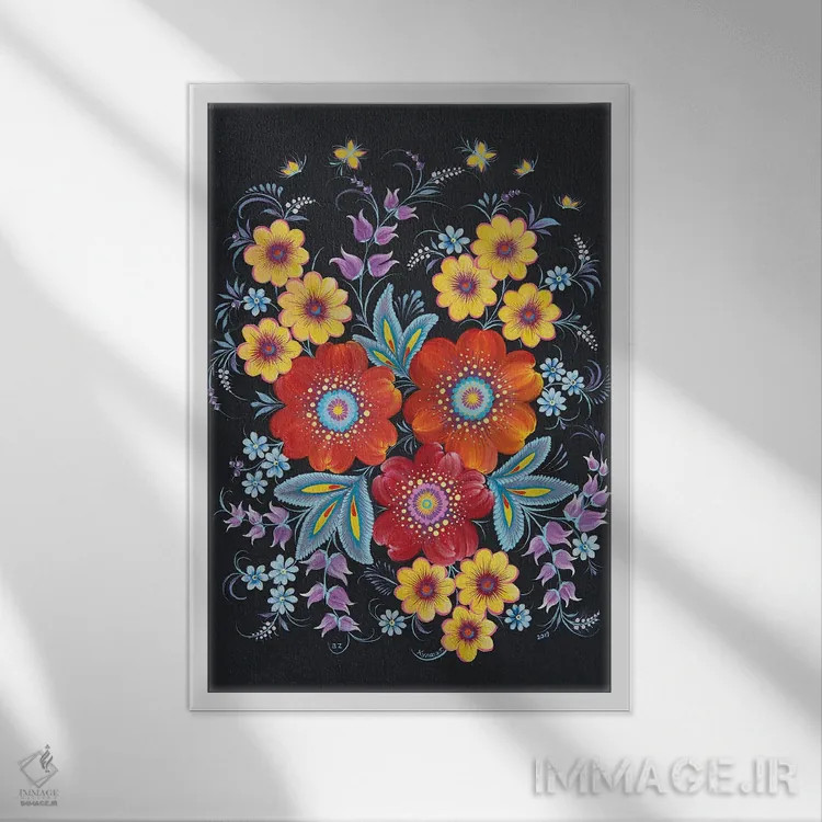 تابلو دکوراتیو زیبایی در شب اثر هالینا کولگا - نمای قابدار سفید