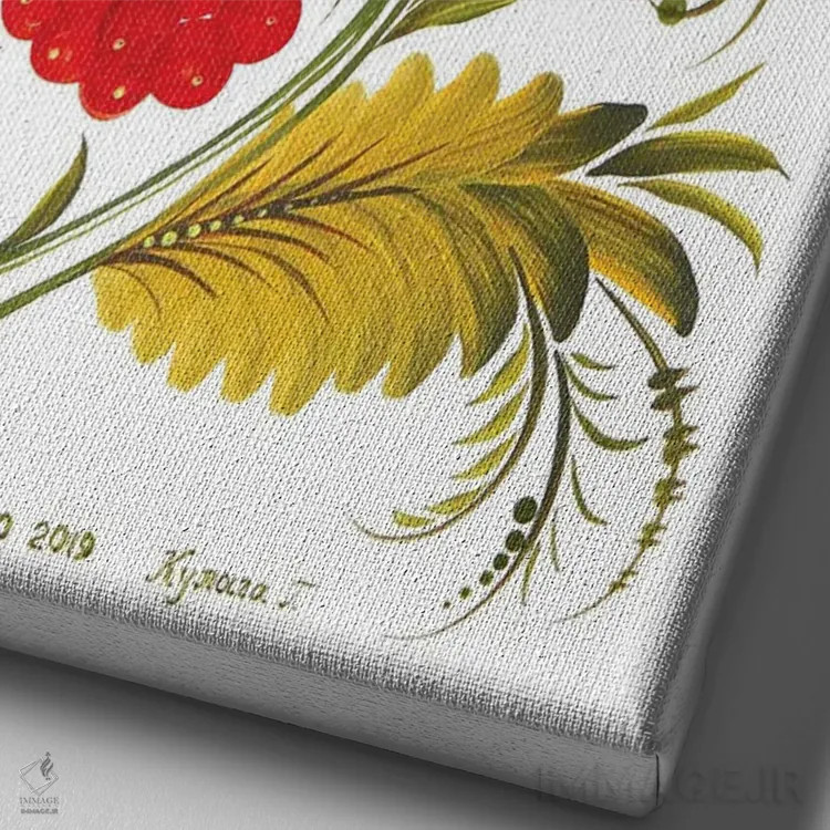 تابلو دکوراتیو روشنی آسمان اثر هالینا کولگا - نمای نزدیک بافت بوم