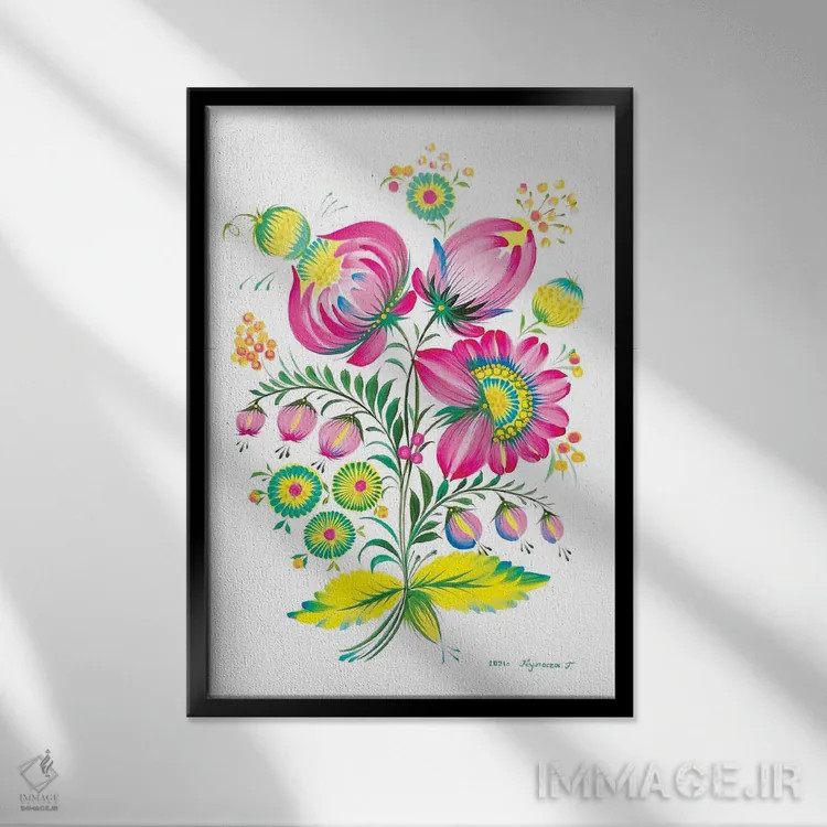تابلو دکوراتیو سرانجام بهار ۲۰۲۱ اثر هالینا کولگا - نمای قابدار مشکی