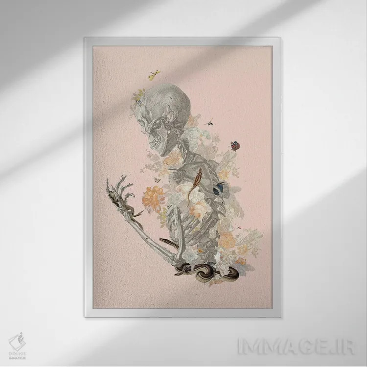 تابلو دکوراتیو خطر غریبه ها اثر هدر لندیس - نمای قابدار سفید