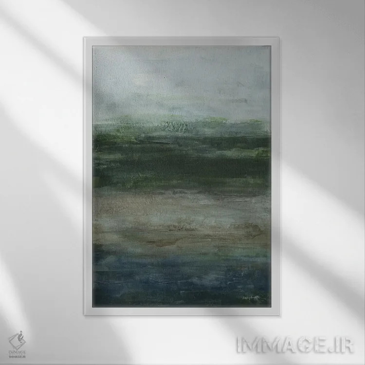 تابلو انتزاعی حرکت آهسته اثر هیلی نایتن - نمای قابدار سفید