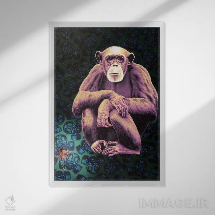 تابلو دکوراتیو ایپ اثر استیفن هال - نمای قابدار سفید