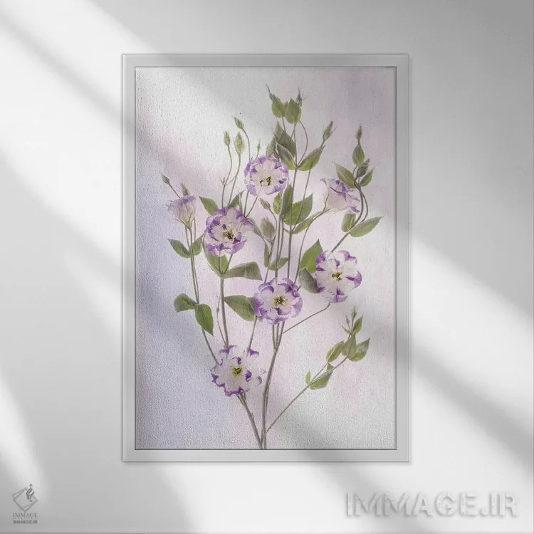 تابلو دکوراتیو Maryland, Bethesda, Purple and White, Digitally Altered,آمری… اثر هولیس لونی - نمای قابدار سفید