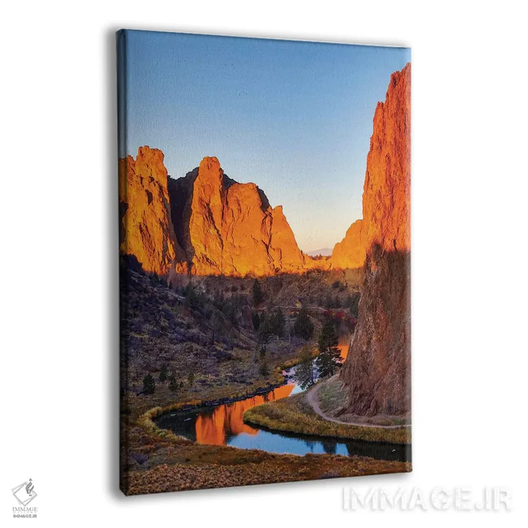 تابلو دکوراتیو Oregon, Bend. Smith Rock State Park, rock and reflections,آم… اثر هولیس لونی - نمای پرسپکتیو محصول