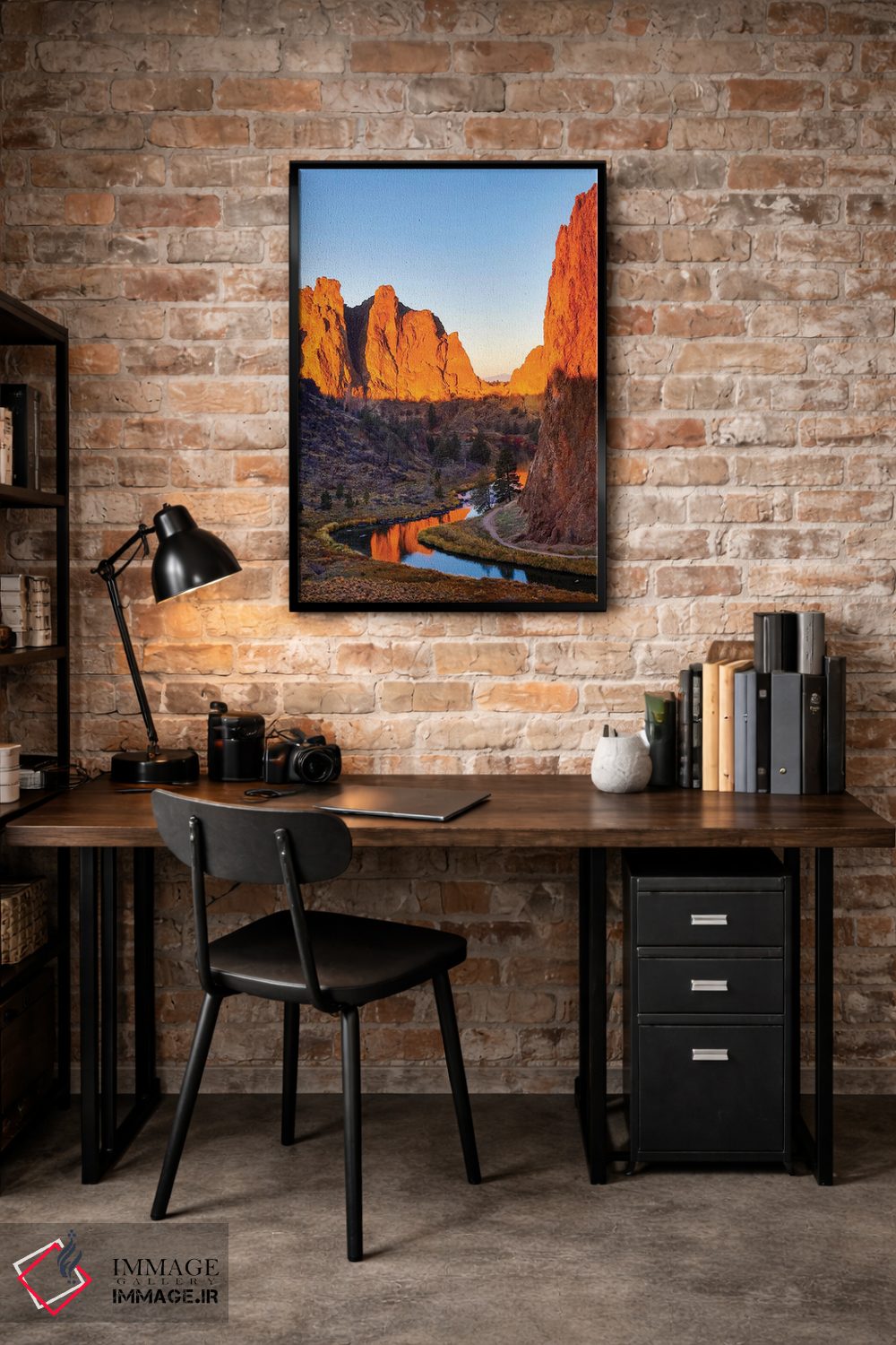 تابلو دکوراتیو Oregon, Bend. Smith Rock State Park, rock and reflections,آم… اثر هولیس لونی - D4B