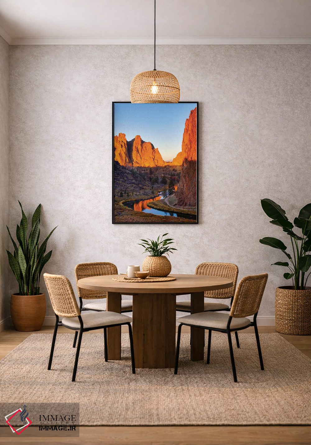 تابلو دکوراتیو Oregon, Bend. Smith Rock State Park, rock and reflections,آم… اثر هولیس لونی - D5B