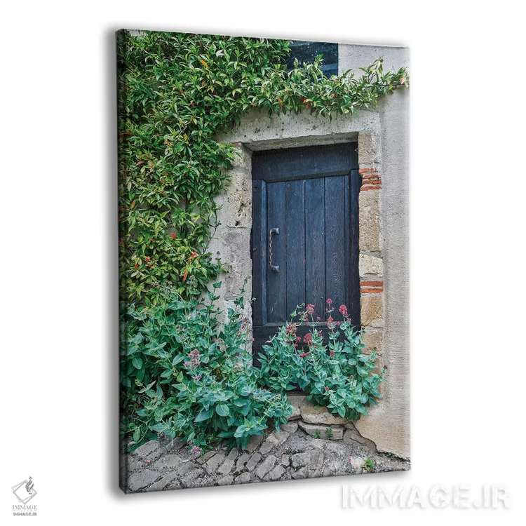 تابلو دکوراتیو Cordes-sur-Ciel. Blue doorway,فرانسه، کورد سور سیل، در آبی اثر هولیس لونی - نمای پرسپکتیو محصول