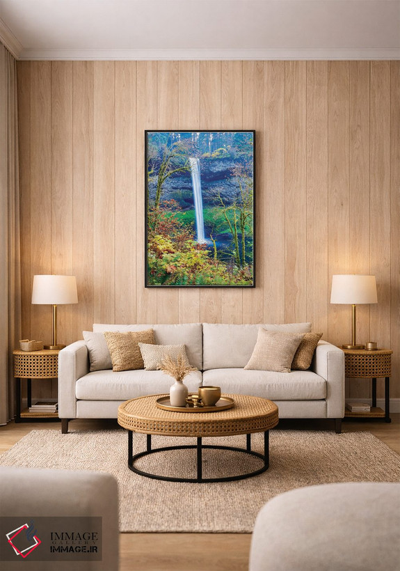 تابلو دکوراتیو Oregon, Silver Falls State Park, South Falls,آمریکا، اورگن… اثر هولیس لونی - D1B