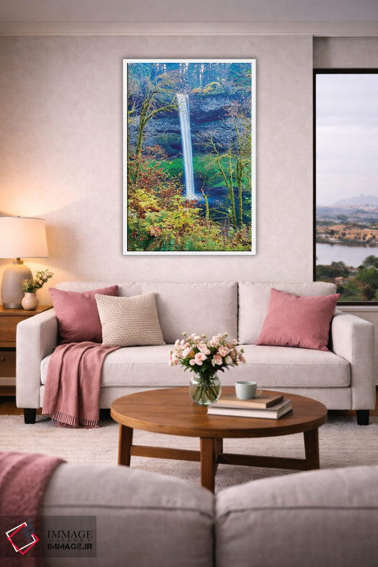 تابلو دکوراتیو Oregon, Silver Falls State Park, South Falls,آمریکا، اورگن… اثر هولیس لونی - D3W