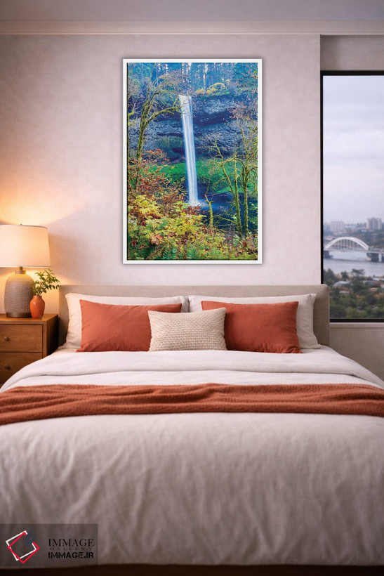 تابلو دکوراتیو Oregon, Silver Falls State Park, South Falls,آمریکا، اورگن… اثر هولیس لونی - D4W