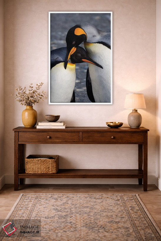 تابلو دکوراتیو South Georgia Island. St. Andrew's Bay, pair of King Penguin… اثر هولیس لونی - D1W