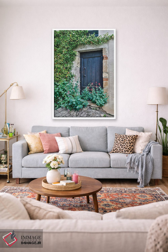 تابلو دکوراتیو Cordes-sur-Ciel. Blue doorway,فرانسه، کورد سور سیل، در آبی اثر هولیس لونی - D1W