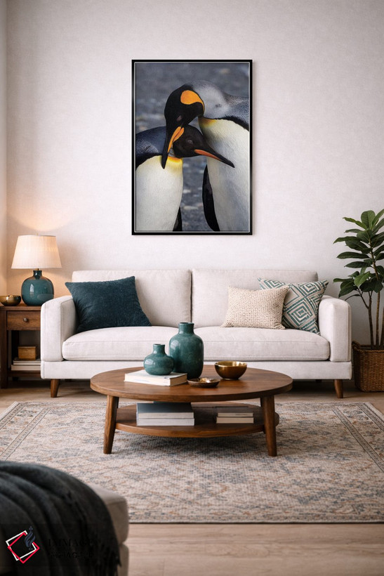 تابلو دکوراتیو South Georgia Island. St. Andrew's Bay, pair of King Penguin… اثر هولیس لونی - D3B