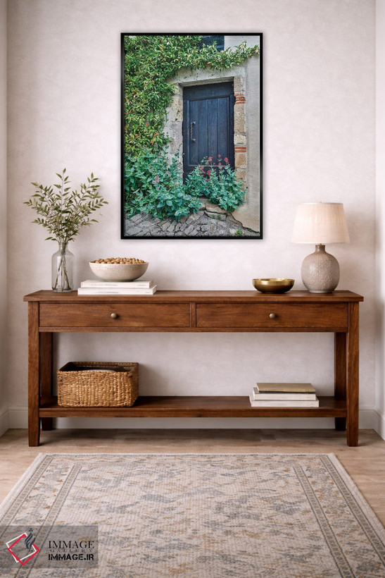 تابلو دکوراتیو Cordes-sur-Ciel. Blue doorway,فرانسه، کورد سور سیل، در آبی اثر هولیس لونی - D3B