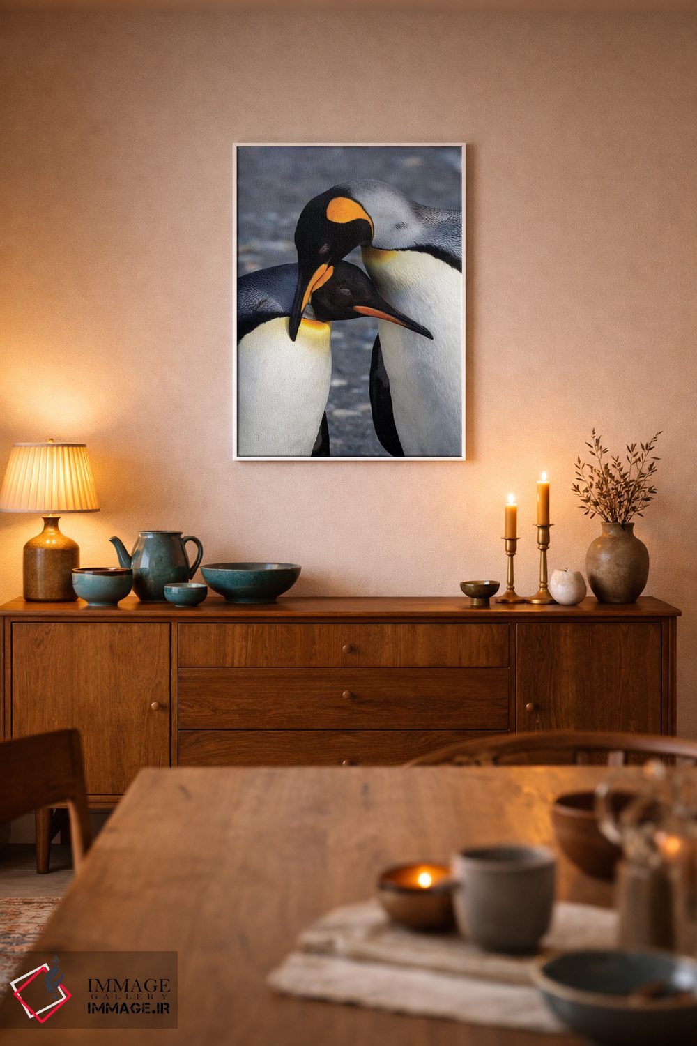 تابلو دکوراتیو South Georgia Island. St. Andrew's Bay, pair of King Penguin… اثر هولیس لونی - D5W