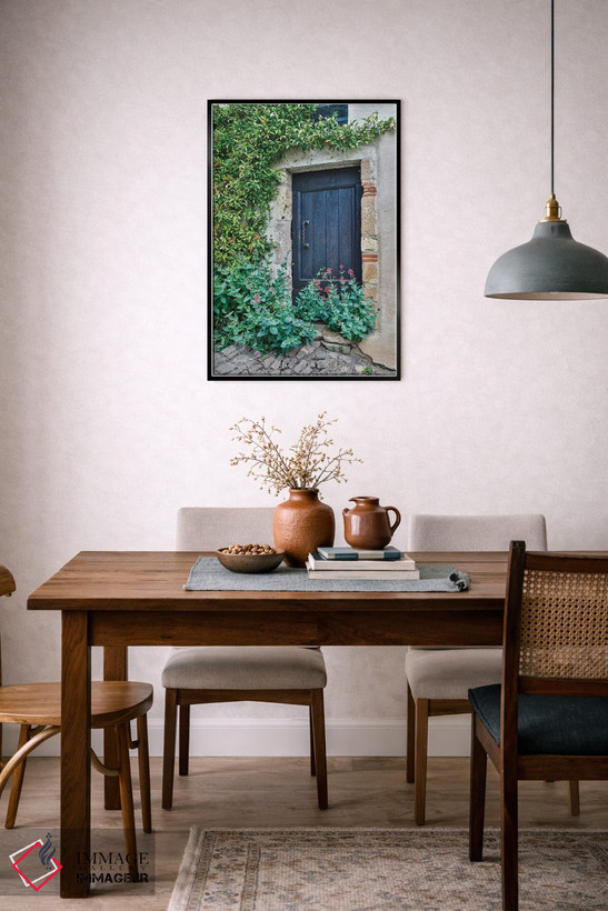 تابلو دکوراتیو Cordes-sur-Ciel. Blue doorway,فرانسه، کورد سور سیل، در آبی اثر هولیس لونی - D6B