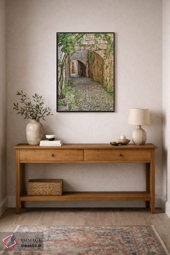 تابلو دکوراتیو Saint-Cirq Lapopie. Tunneled walkway,فرانسه، سنت سیرک لاپوپی… اثر هولیس لونی - D2B
