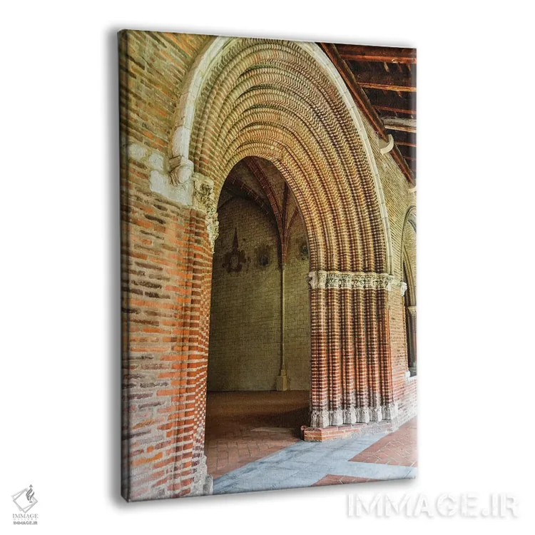 تابلو دکوراتیو Church Of The Jacobins, Toulouse, France,ورودی قوسی به حیاط… اثر هولیس لونی - نمای پرسپکتیو محصول