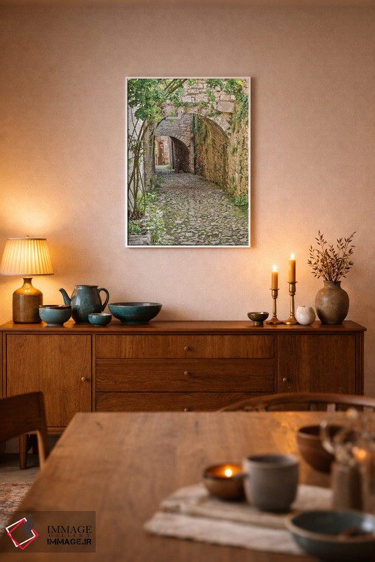 تابلو دکوراتیو Saint-Cirq Lapopie. Tunneled walkway,فرانسه، سنت سیرک لاپوپی… اثر هولیس لونی - D5W