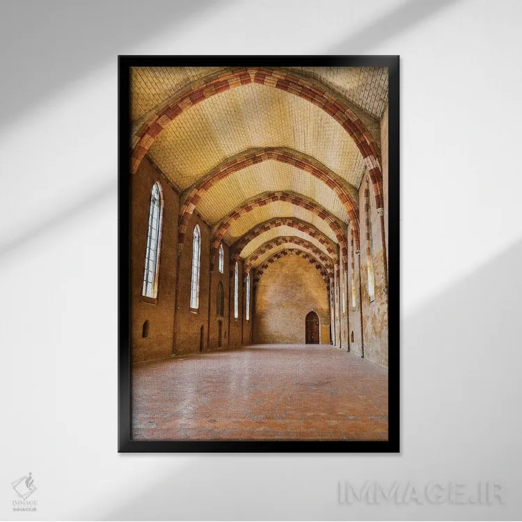 تابلو دکوراتیو Toulouse, France,سالن اصلی کلیسای یعقوبیان، تولوز، فرانسه اثر هولیس لونی - نمای قابدار مشکی