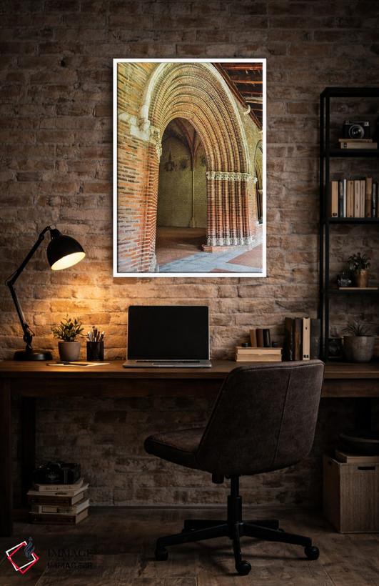 تابلو دکوراتیو Church Of The Jacobins, Toulouse, France,ورودی قوسی به حیاط… اثر هولیس لونی - D3W