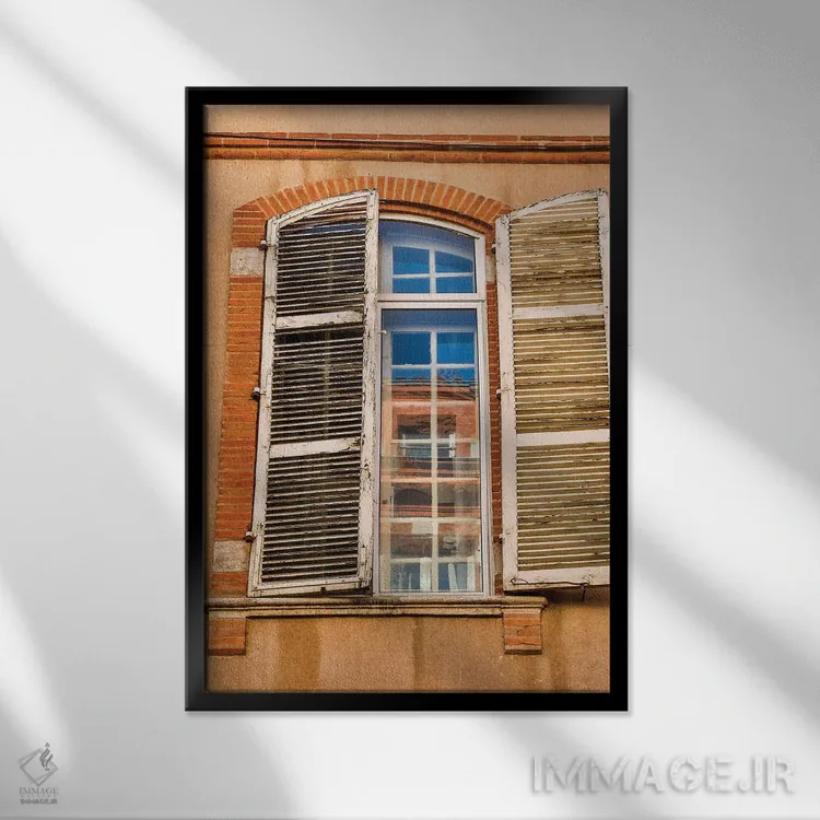 تابلو دکوراتیو Toulouse. Window and shutters in the streets of Toulouse,فرا… اثر هولیس لونی - نمای قابدار مشکی