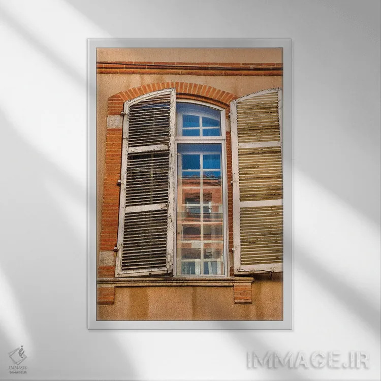 تابلو دکوراتیو Toulouse. Window and shutters in the streets of Toulouse,فرا… اثر هولیس لونی - نمای قابدار سفید