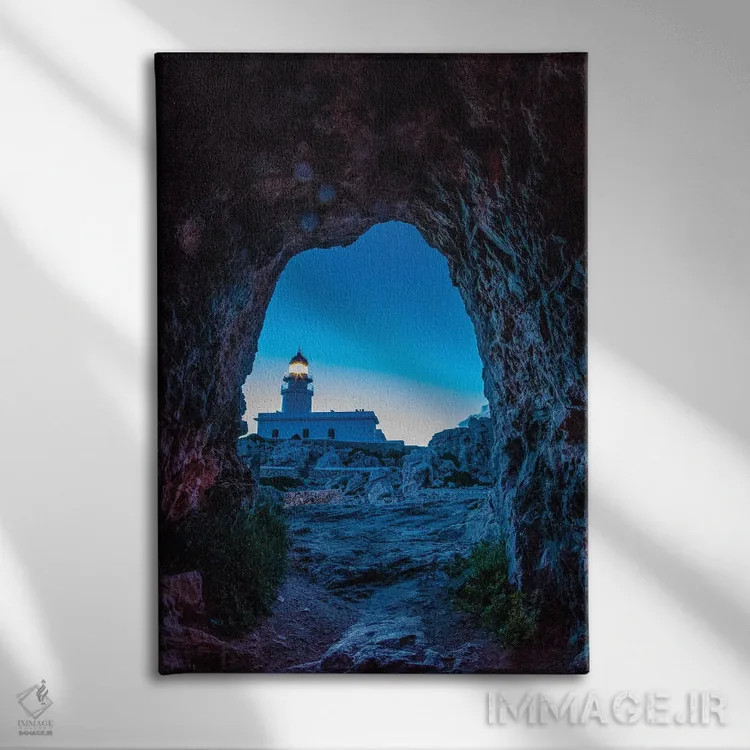تابلو دکوراتیو Menorca, Spain,فانوس دریایی کیپ کاوالریا در طلوع، منورکا، اس… اثر هولیس لونی - نمای روبهرو روی دیوار