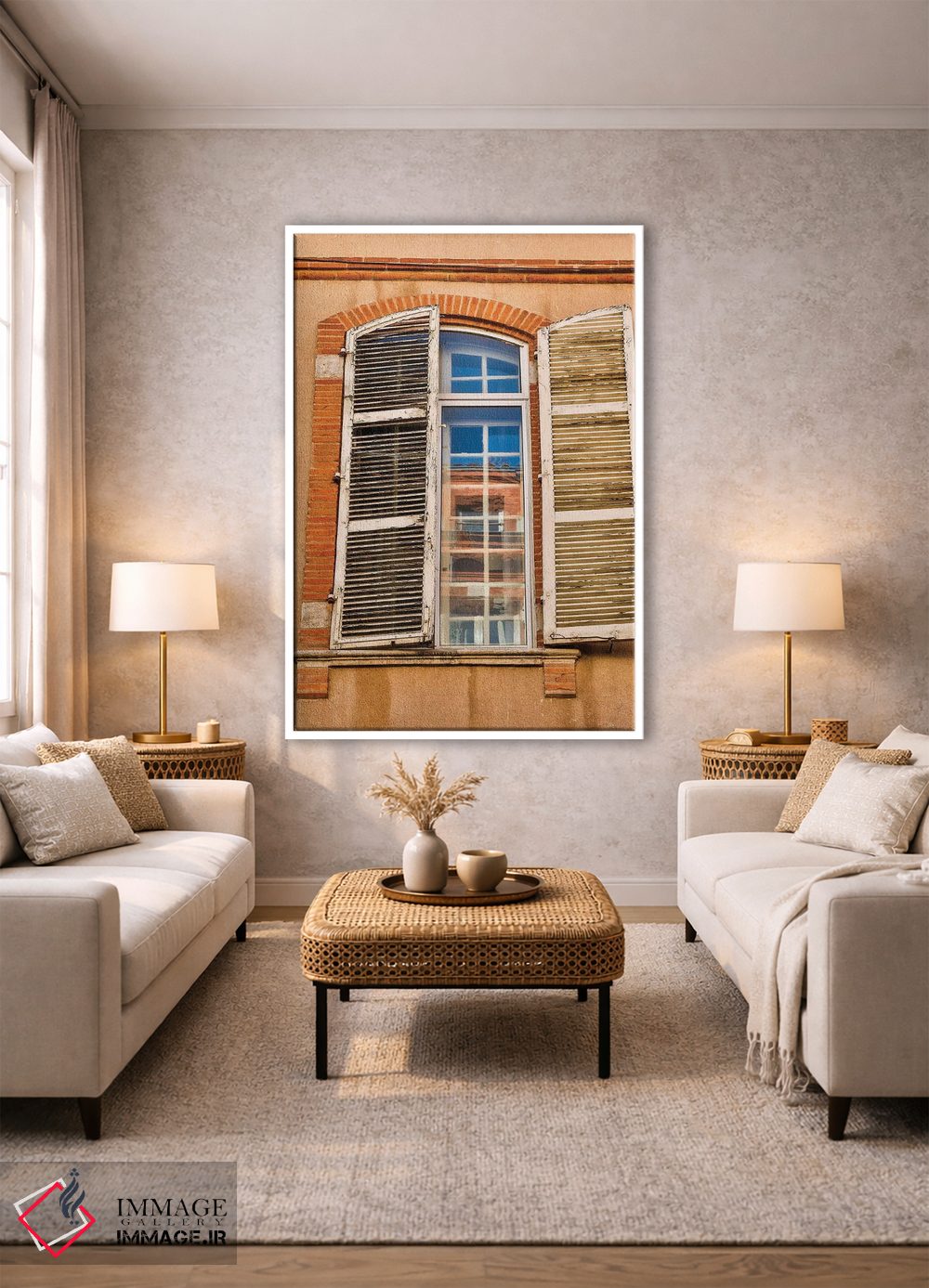 تابلو دکوراتیو Toulouse. Window and shutters in the streets of Toulouse,فرا… اثر هولیس لونی - D1W