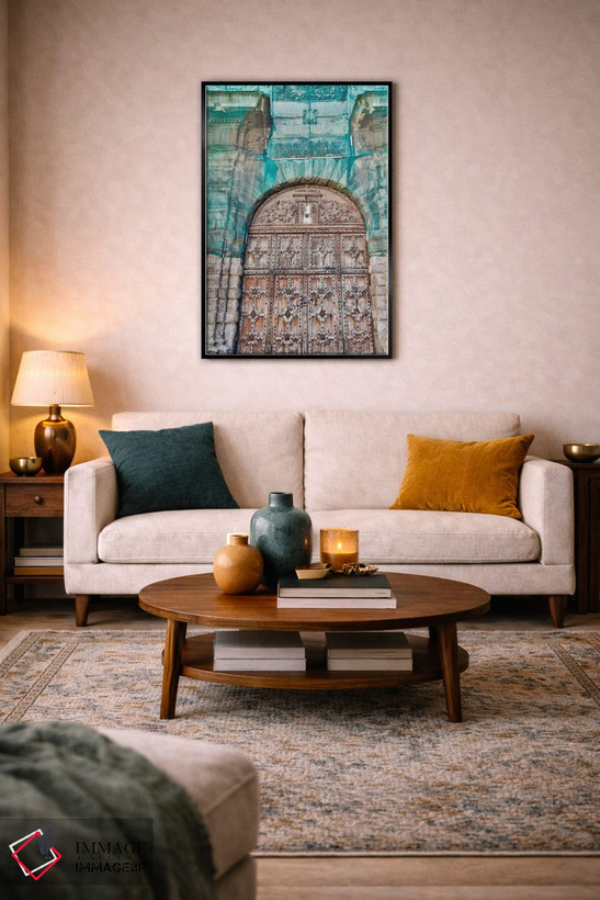 تابلو دکوراتیو Toulouse. Wooden doorway,فرانسه، تولوز، در چوبی اثر هولیس لونی - D5B