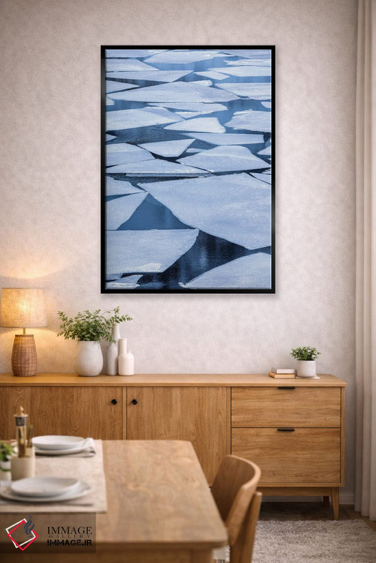 تابلو دکوراتیو Lofoten Islands Broken Ice On Lake Storvatent,نروژ، جزایر لو… اثر هولیس لونی - D4B