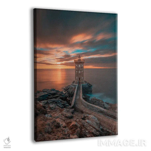 تابلو دکوراتیو Brittany, Le Conquet. Sun Setting At The Kermorvan Lighthous… اثر هولیس لونی - نمای پرسپکتیو محصول