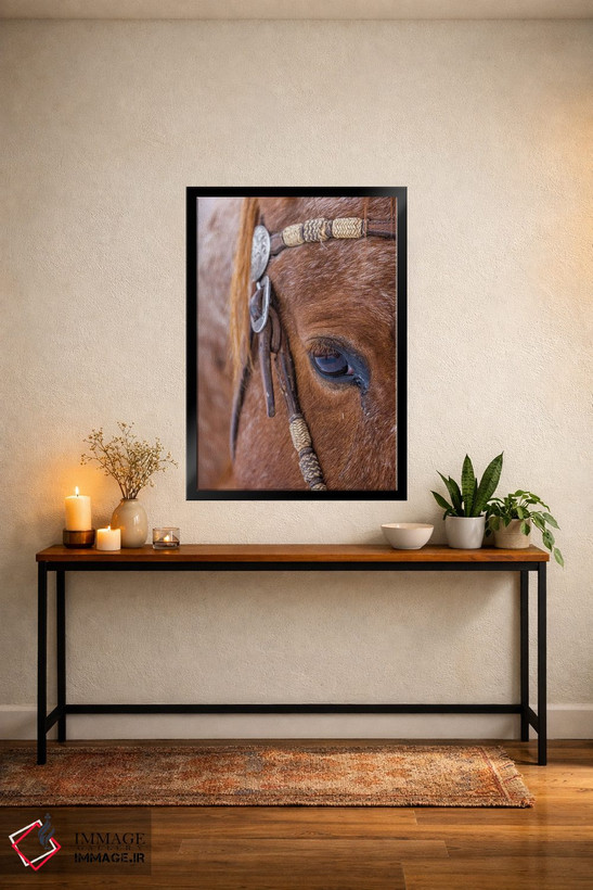 تابلو دکوراتیو Wyoming Hideout Horse Ranch, Horse Detail,آمریکا، وایومینگ… اثر هولیس لونی - D5B