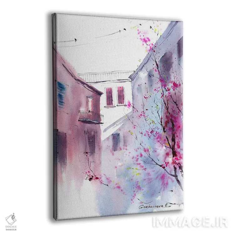 تابلو دکوراتیو حیاط ایتالیایی اثر هوم لایک آرت - نمای پرسپکتیو محصول