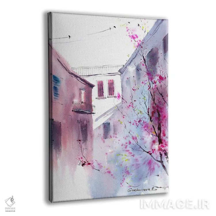 تابلو دکوراتیو حیاط ایتالیایی اثر هوم لایک آرت - نمای پرسپکتیو محصول