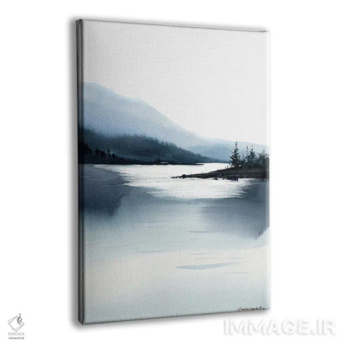تابلو دکوراتیو کوه مه آلود I اثر هوم لایک آرت - نمای پرسپکتیو محصول