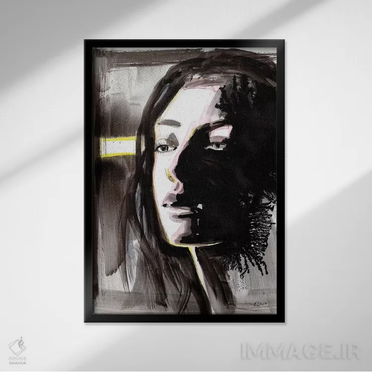 تابلو دکوراتیو کنار پنجره اثر هارت آو لیلی - نمای قابدار مشکی
