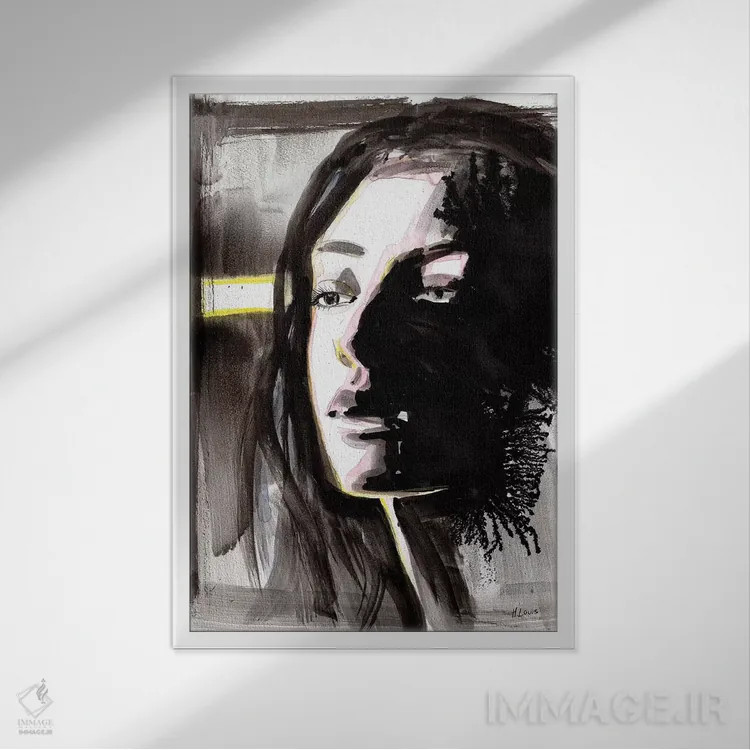 تابلو دکوراتیو کنار پنجره اثر هارت آو لیلی - نمای قابدار سفید