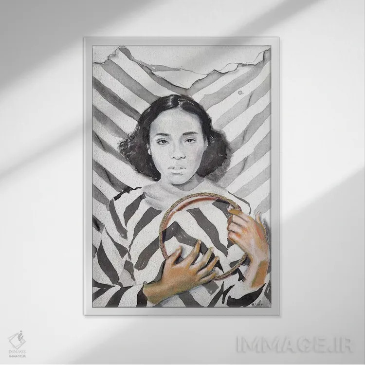تابلو دکوراتیو نزدیک به دلم اثر هارت آو لیلی - نمای قابدار سفید