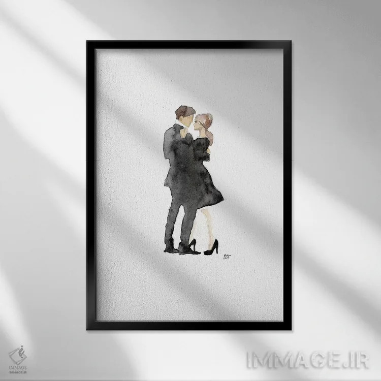 تابلو دکوراتیو رقص اثر هارت آو لیلی - نمای قابدار مشکی
