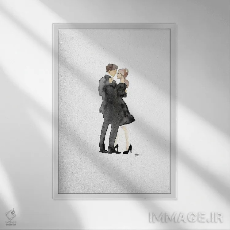 تابلو دکوراتیو رقص اثر هارت آو لیلی - نمای قابدار سفید