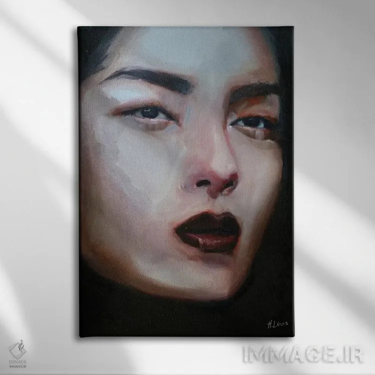 تابلو دکوراتیو لینا اثر هارت آو لیلی - نمای روبهرو روی دیوار