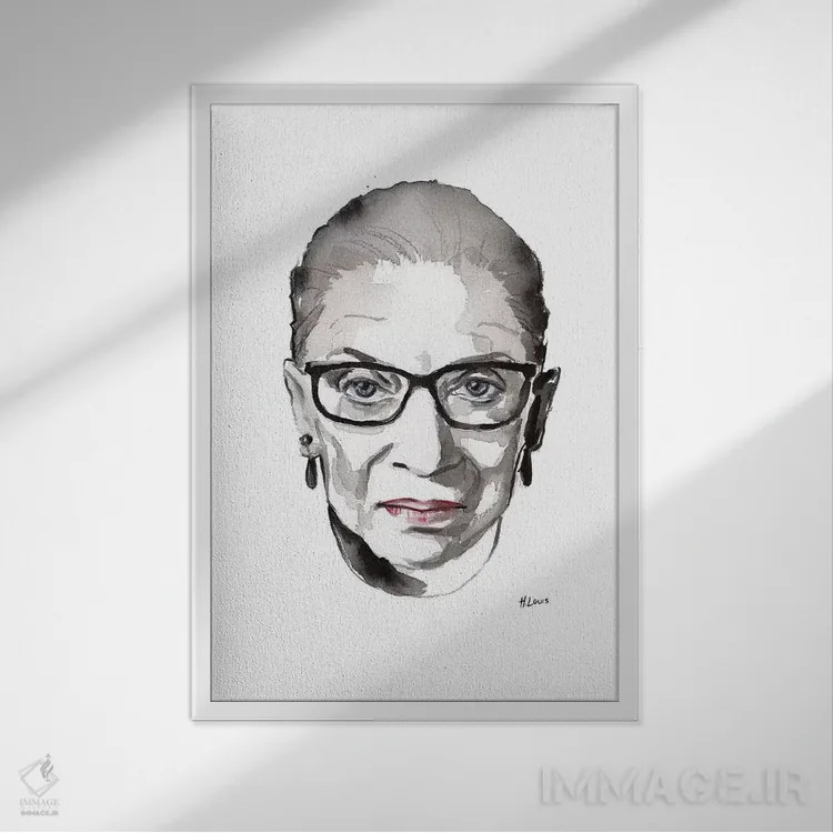 تابلو دکوراتیو آر.بی.جی اثر هارت آو لیلی - نمای قابدار سفید