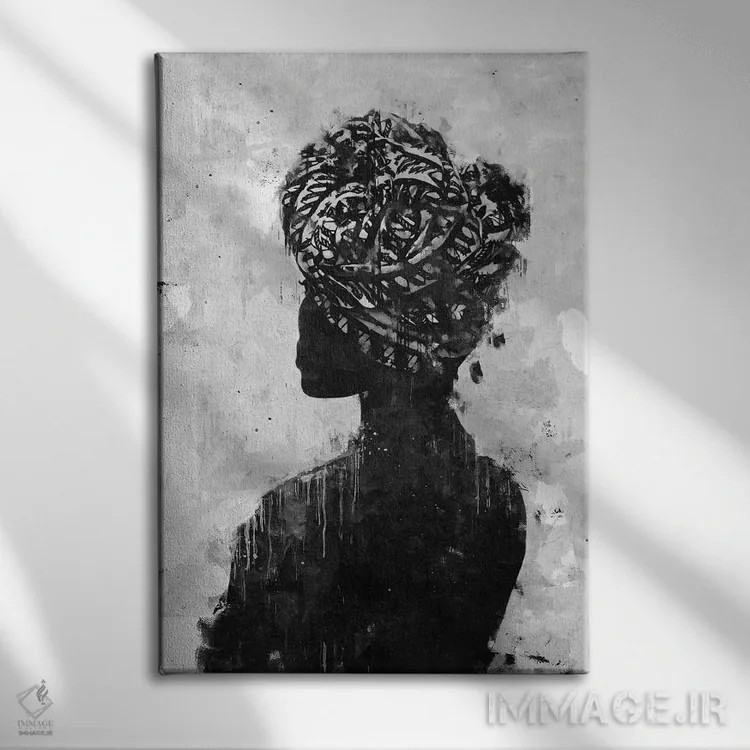 تابلو دکوراتیو رنگ های متحد انتزاعی XXV اثر هلو مورائس - نمای روبهرو روی دیوار