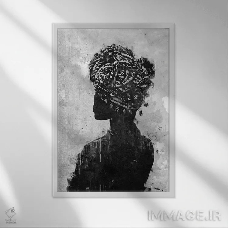 تابلو دکوراتیو رنگ های متحد انتزاعی XXV اثر هلو مورائس - نمای قابدار سفید
