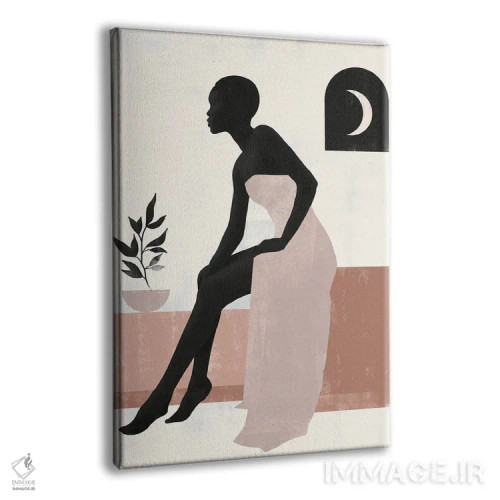 تابلو مینیمال دختر کوارتز انتزاعی یک اثر هلو مورائس - نمای پرسپکتیو محصول