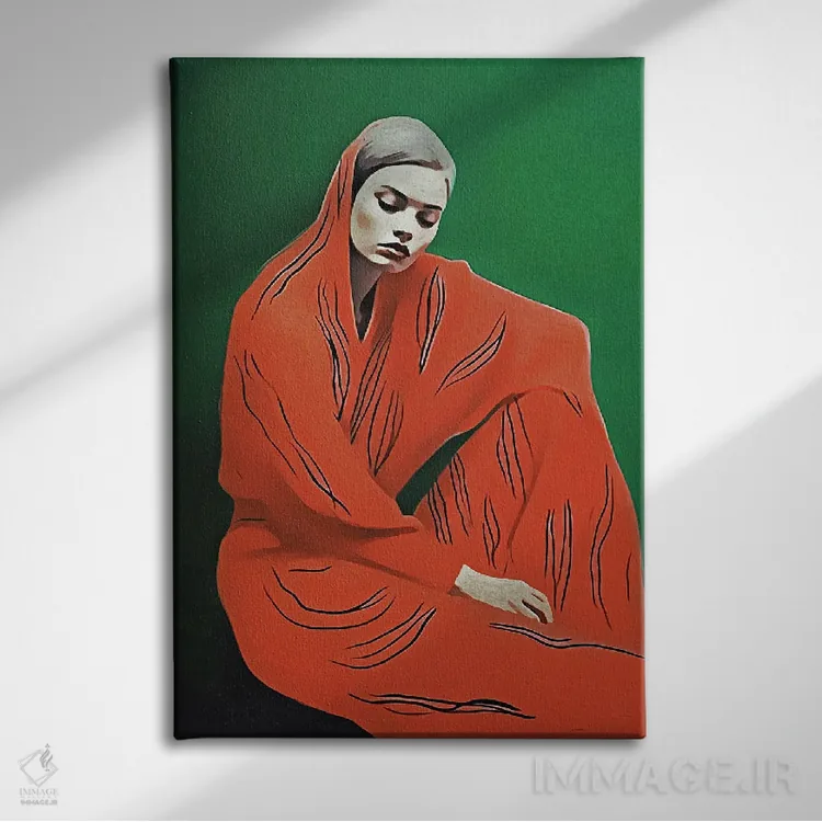 تابلو دکوراتیو او در حال فکر کردن است III اثر هلو مورائس - نمای روبهرو روی دیوار