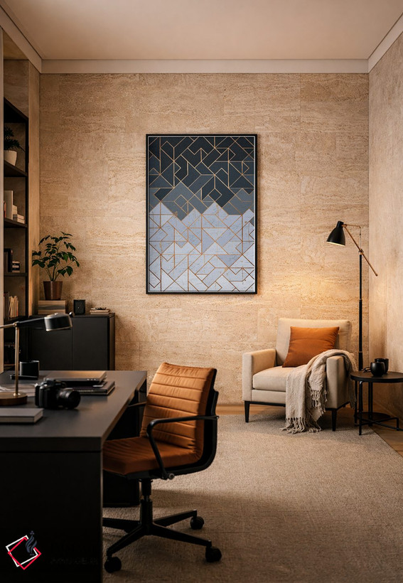 تابلو انتزاعی هندسی یازده اثر هلو مورائس - D6B