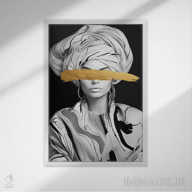 تابلو دکوراتیو زن دبی II اثر هلو مورائس - نمای قابدار سفید
